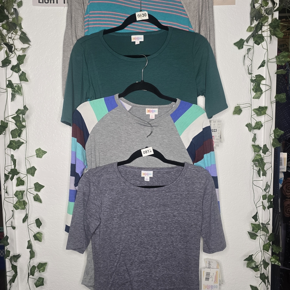 LuLaRoe Short Sleeve Tops - Green, Gray, Blue, Multicolor